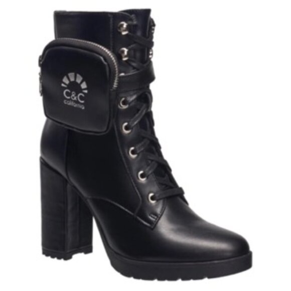 C & C California Shoes - C & C California Womens CC-Nixon Round Toe Ankle Boots Black Size 9